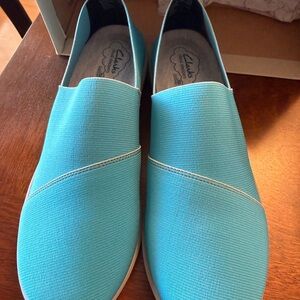 Clarks Women’s Aqua Slip-On Loafers
